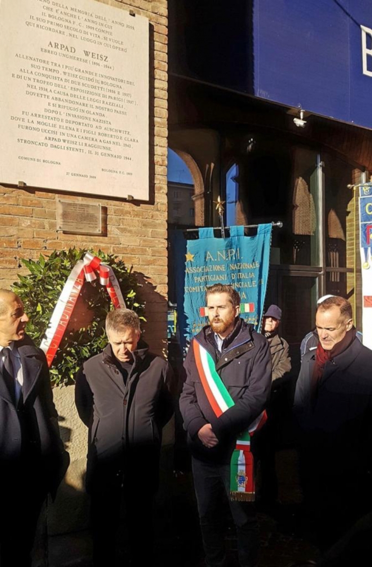 TARGA IN MERMORIA ARPAD WEISZ - STADIO DALL'ARA BOLOGNA